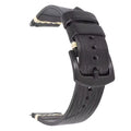 Heritage Grain leather watch strap in black