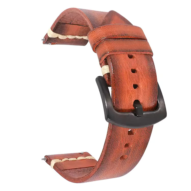 Heritage Grain leather watch strap in brown