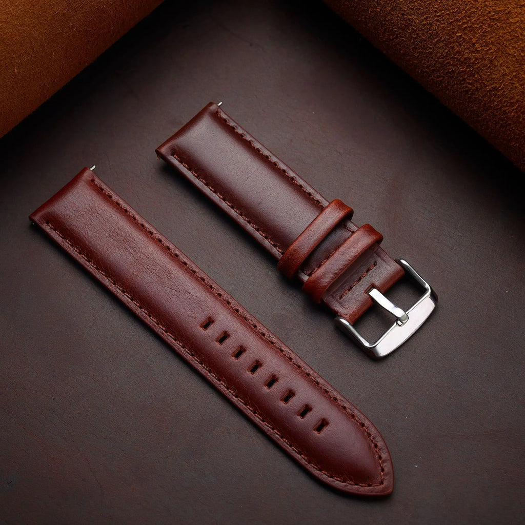 Artisan Reserve leather watch strap - full length
