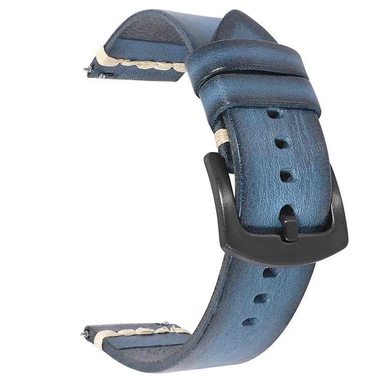 Heritage Grain leather watch strap - edge finish