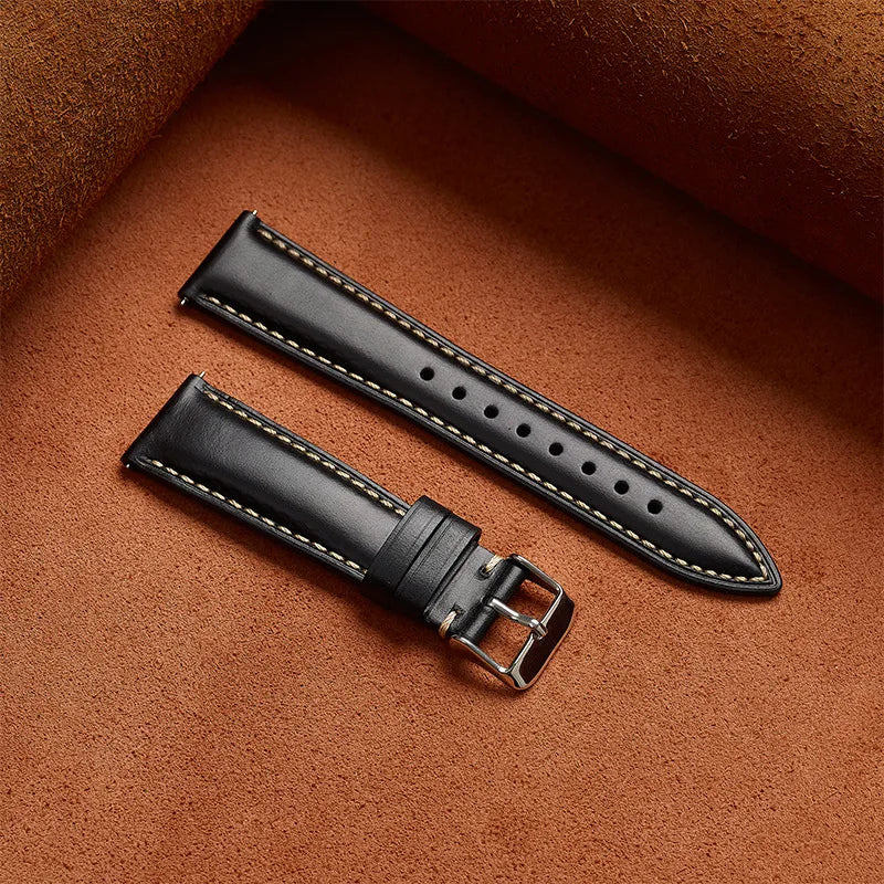 Genuine cowhide leather watch strap - color options