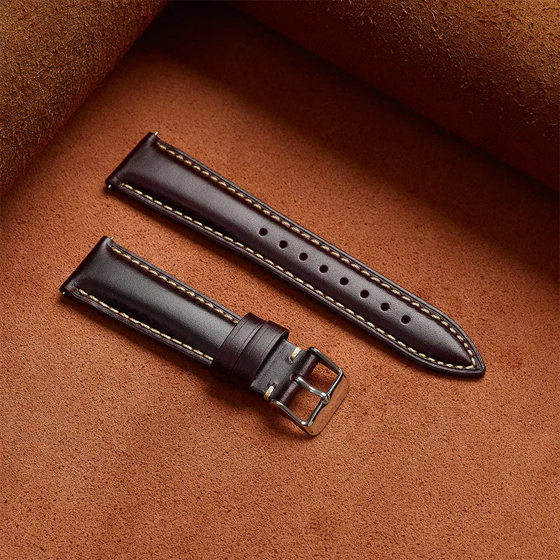 Genuine cowhide leather watch strap - size comparison
