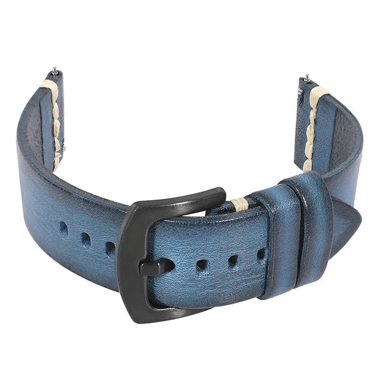 Heritage Grain leather watch strap - stitching detail