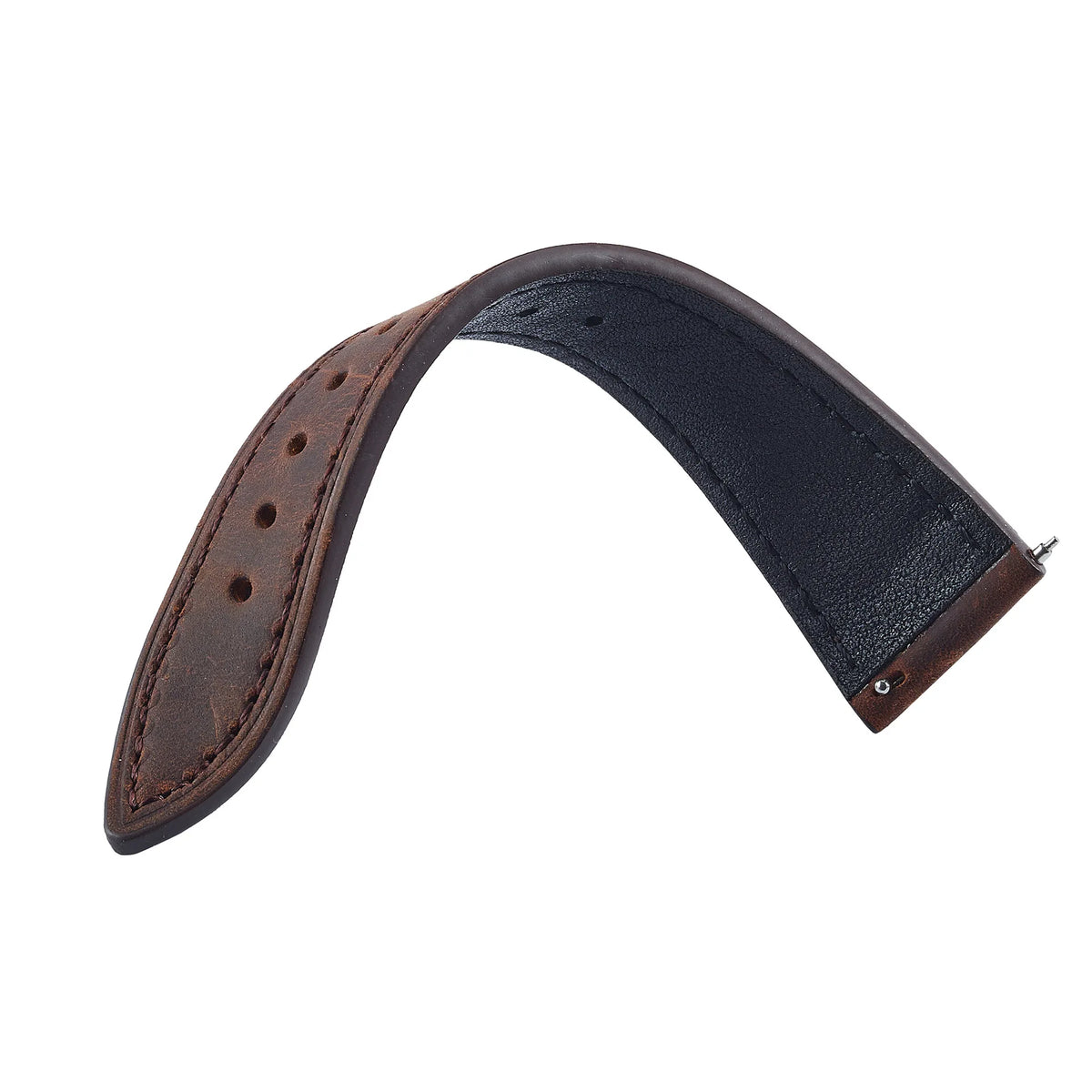 Soft Grain leather watch strap with pin buckle - texture detail
