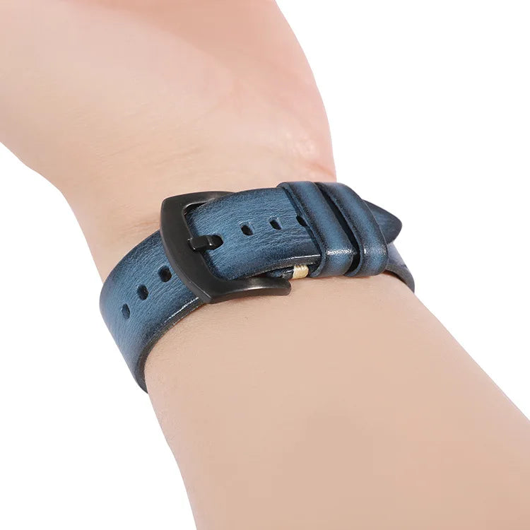 Heritage Grain leather watch strap - texture detail