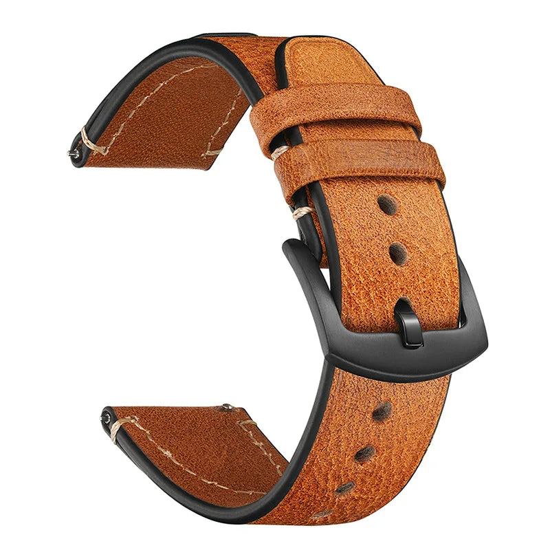 Alder Vintage leather watch strap - texture detail