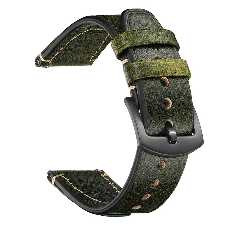 Alder Vintage leather watch strap - grain texture