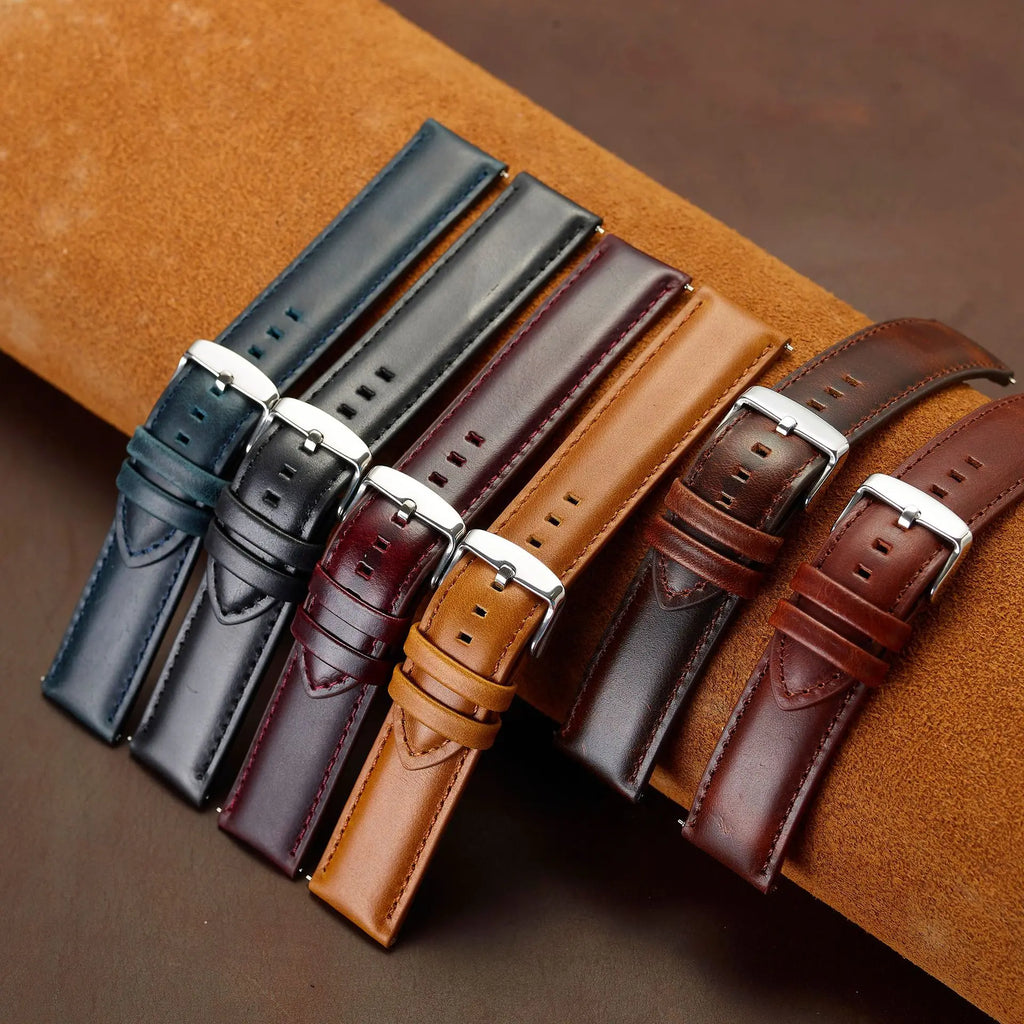 Artisan Reserve leather watch strap - side view